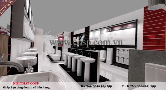 Thiết kế cửa hàng TBVS Cotto- Vĩnh Phúc